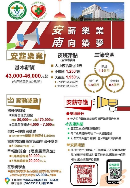 [徵才公告] 安南醫院誠徵護理師圖片